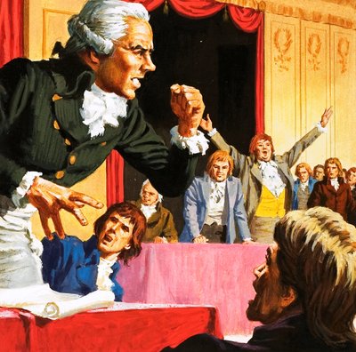Robespierre, açlıktan ölmek üzere olan Paris halkı adına konuşuyor by English School