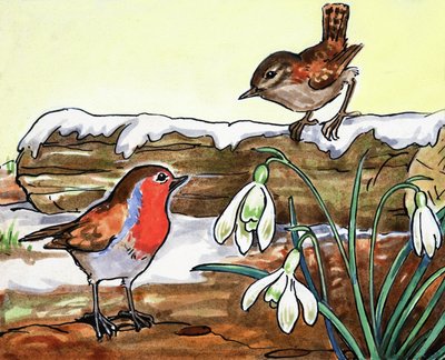 Robin Redbreast ve Jenny Wren by English School