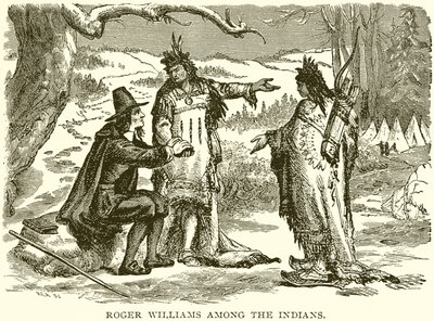 Kızılderililer arasında Roger Williams by English School