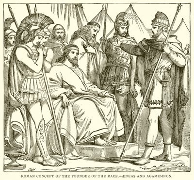 Irkın kurucusunun Roma Konsepti.--Aeneas ve Agamemnon by English School