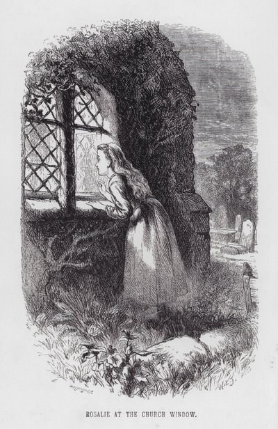 Rosalie Kilise Penceresinde (gravür) by English School