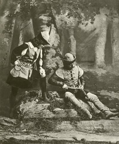 Rosalind ve Orlando (gravür) by English School