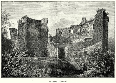 Rothesay Kalesi (gravür) by English School