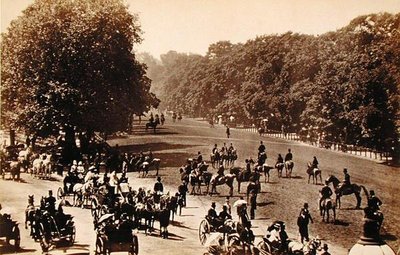 Rotten Row, 1880 dolayları (sepya fotoğrafı) by English School