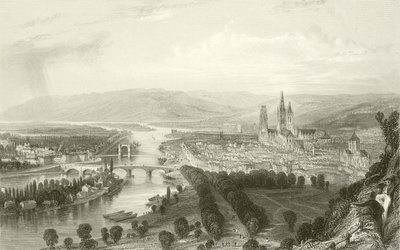 Sen Nehri üzerinde Rouen by English School
