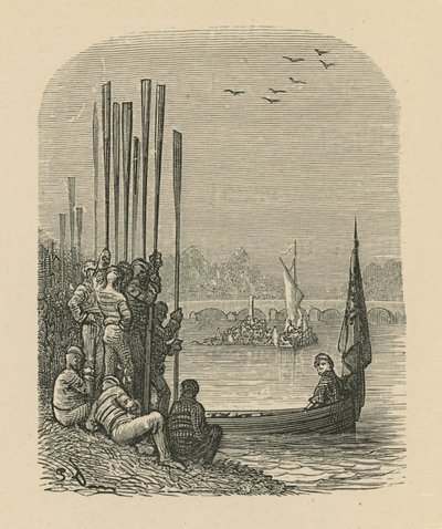 Nehir kıyısında rahatlatıcı kürekçiler by English School