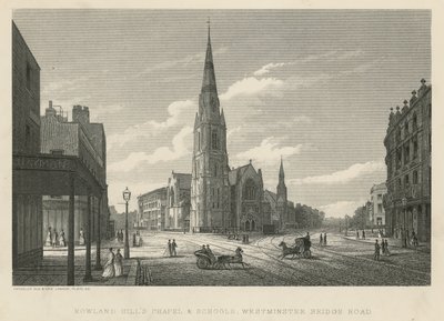 Rowland Hills Şapeli ve Okullar, Westminster Bridge Road, Lambeth by English School