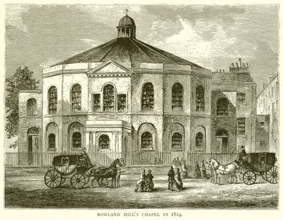 1814 yılında Rowland Hills Şapeli by English School