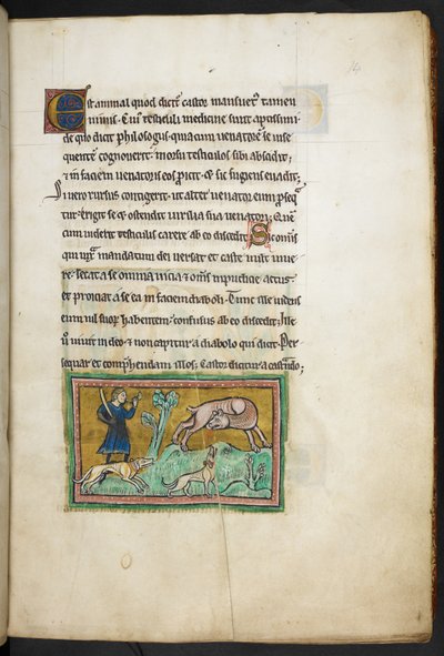 Royal 12 F.XIII, f.14 13. yüzyılın 2. çeyreğinden Rochester Bestiary