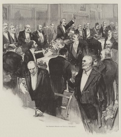 Kraliyet Akademisi Ziyafeti (gravür) by English School