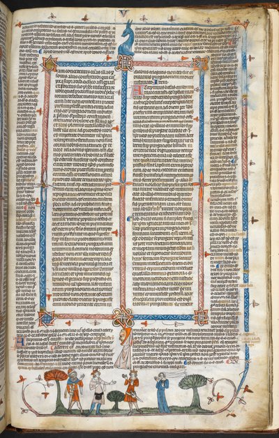Royal MS 10 IV f.294r Ortaçağ Figürleri ve Marjinal Dekorasyon, 