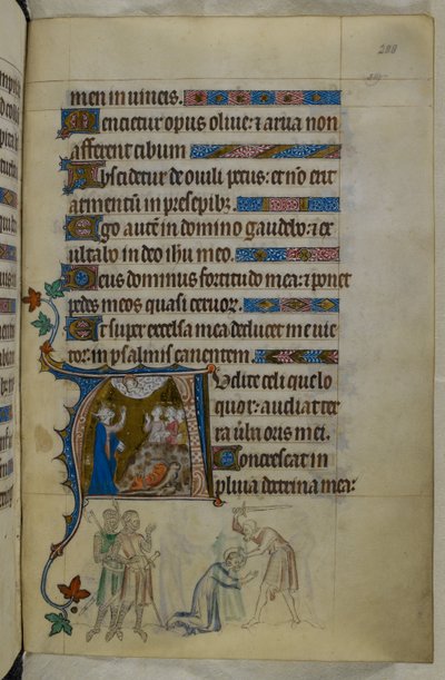 Royal MS 2 B VII f.288r, The Queen Mary Psalter'dan, c.1310-20 (parşömen) by English School
