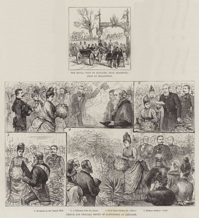 Saltaire Kraliyet Ziyareti (gravür) by English School