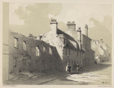 Yıkılmış Ev, Rottenrow (gravür) by English School
