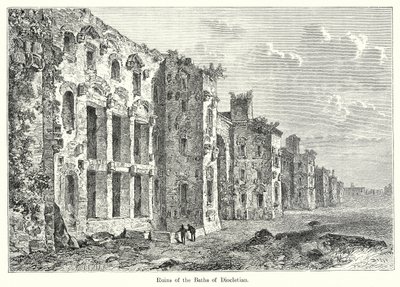 Diocletianus Hamamlarının Kalıntıları (gravür) by English School