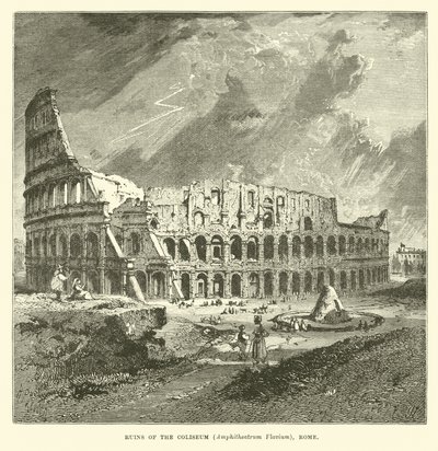 Kolezyum, Amphitheatrum Flavium, Roma Harabeleri by English School