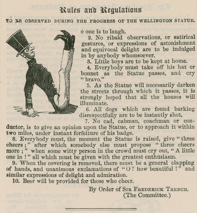 Wellington Heykeli'nin İlerlemesi Sırasında Uyulması Gereken Kurallar ve Düzenlemeler by English School