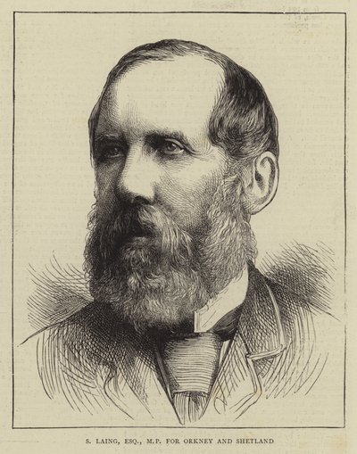 S Laing, Esquire, Orkney ve Shetland Milletvekili (gravür) by English School