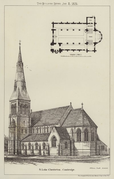S Luke Chesterton, Cambridge (gravür) by English School
