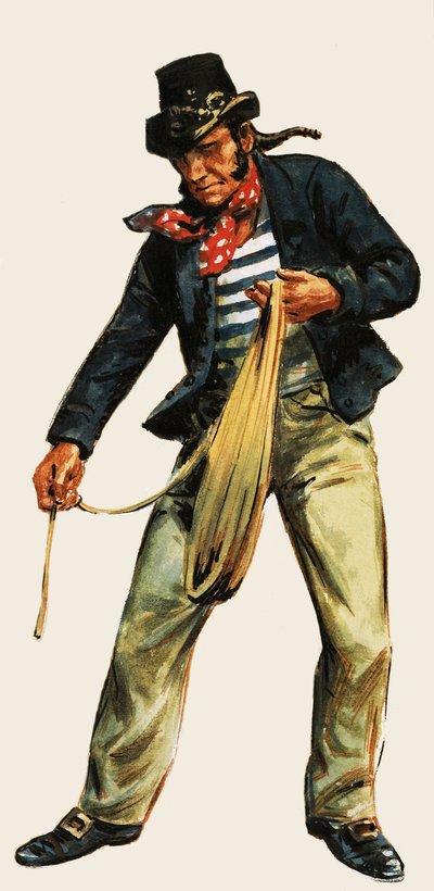 Sailor with a rope by English School