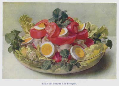 Fransız Domates Salatası (renkli taş baskı) by English School