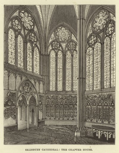 Salisbury Katedrali, bölüm evi by English School