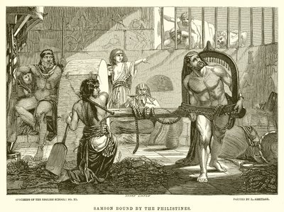 Filistliler Tarafından Bağlanan Samson by English School
