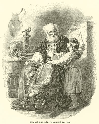 Samuel ve Eli, 1 Samuel, iii, 18 by English School