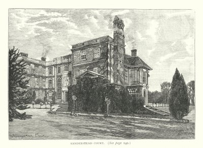 Sanderstead Mahkemesi (gravür) by English School