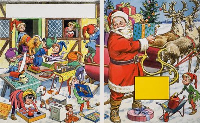 Noel Baba hediyeleri organize ediyor by English School