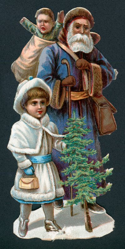 Çocuklu Noel Baba, Noel Kartı by English School