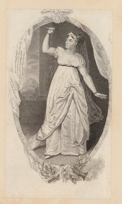 Sarah Siddons, oyuncu, Euphrasia olarak (gravür) by English School