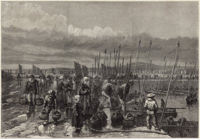 Brittany kıyısında sardalya balıkçılığı by English School