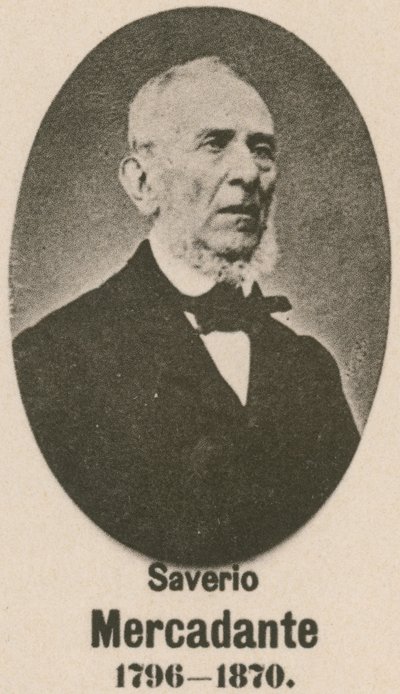 Saverio Mercadante (gravür) by English School