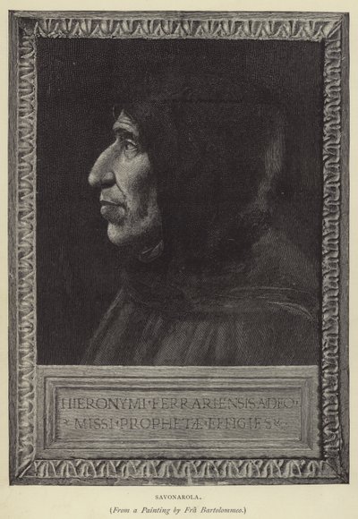 Savonarola (gravür) by English School