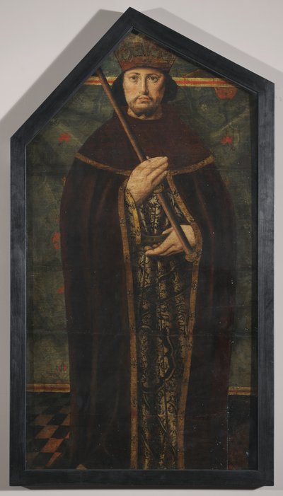 Saxon King, c.1515 (meşe paneller üzerinde yağ) by English School