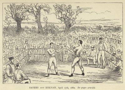 Sayers ve Heenan, 17 Nisan 1860 by English School