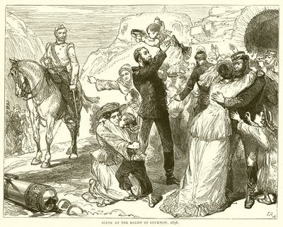 Lucknow Rölyefi Sahnesi, 1858 by English School