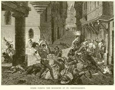 St. Bartholomew Katliamı sırasındaki sahne by English School