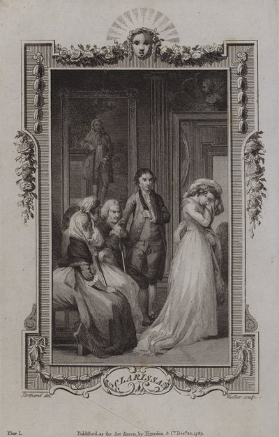 Clarissa'dan bir sahne, Samuel Richardson by English School