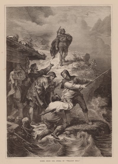"William Tell" operasından bir sahne (gravür) by English School