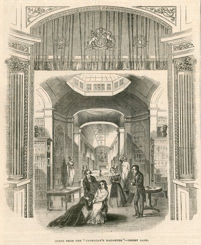 The Patricians Daughter oyunundan bir sahne, Drury Lane Tiyatrosu, Londra by English School