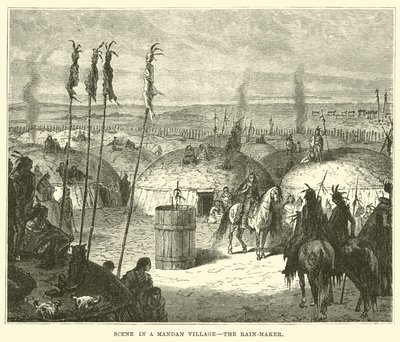 Yağmur Yapan Mandan köyünde bir sahne by English School