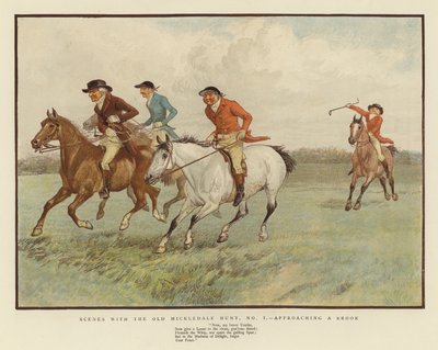 Eski Mickledale Hunt ile sahneler by English School
