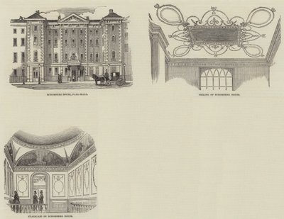 Schomberg Evi, Pall Alışveriş Merkezi (gravür) by English School