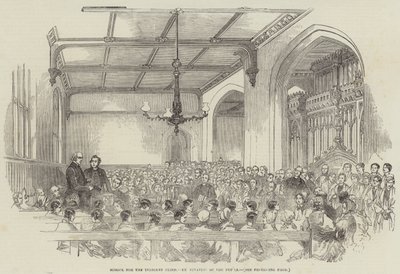 Yoksul Körler Okulu, Öğrencilerin Muayenesi (gravür) by English School