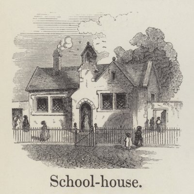 Okul binası (gravür) by English School