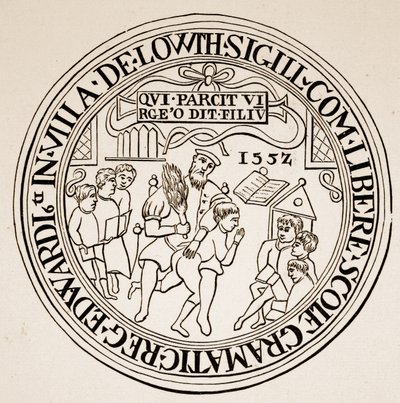 Louth Gramer Okulu Mührü, 1552 (sepya fotoğrafı) by English School