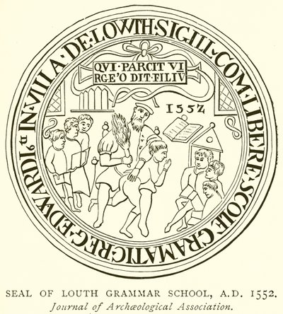 Louth Gramer Okulu Mührü, MS 1552 by English School