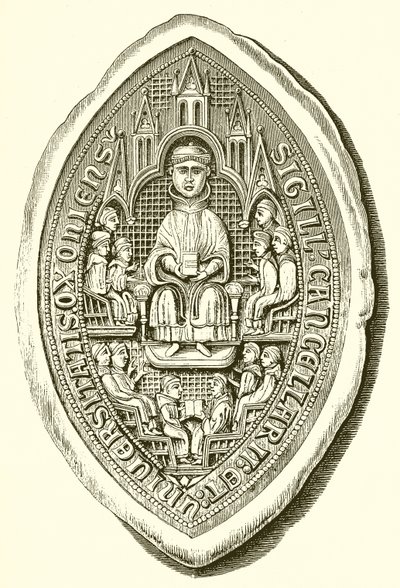 Oxford Üniversitesi Mührü, c. 1300 by English School